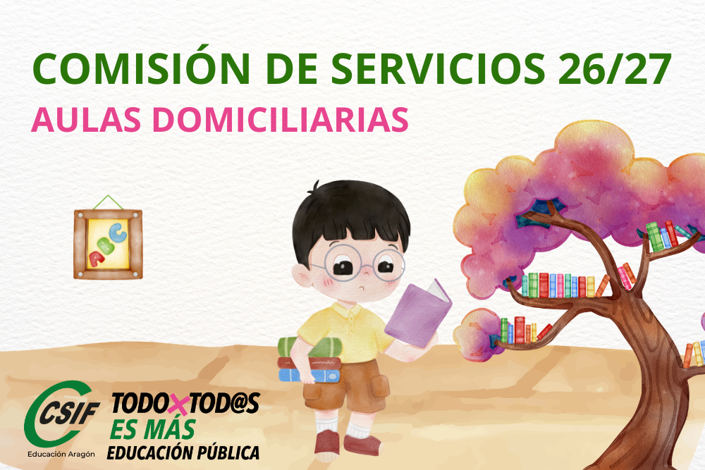 COMISIÓN DE SERVICIOS 26/27. AULAS DOMICILIARIAS
